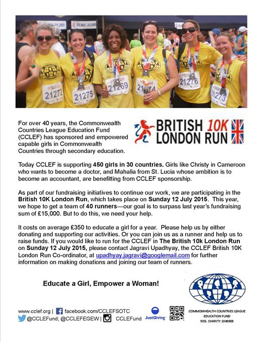 British 10K Run corporate flier